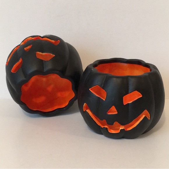 Decorative Pumpkin Ceramic Accent Set. 2 Pieces. NEW - Picture 5 of 7